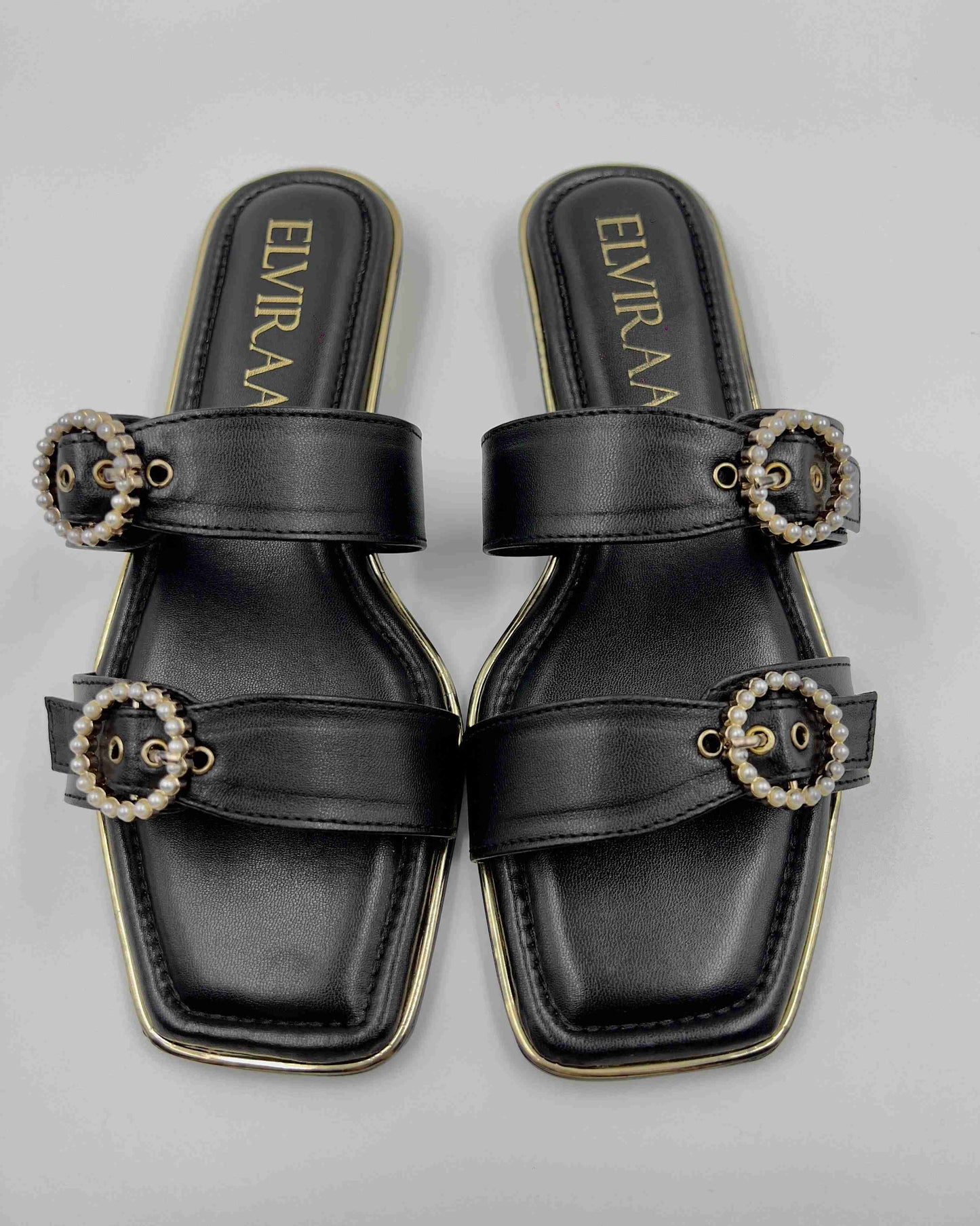 Pearl Buckle Flats