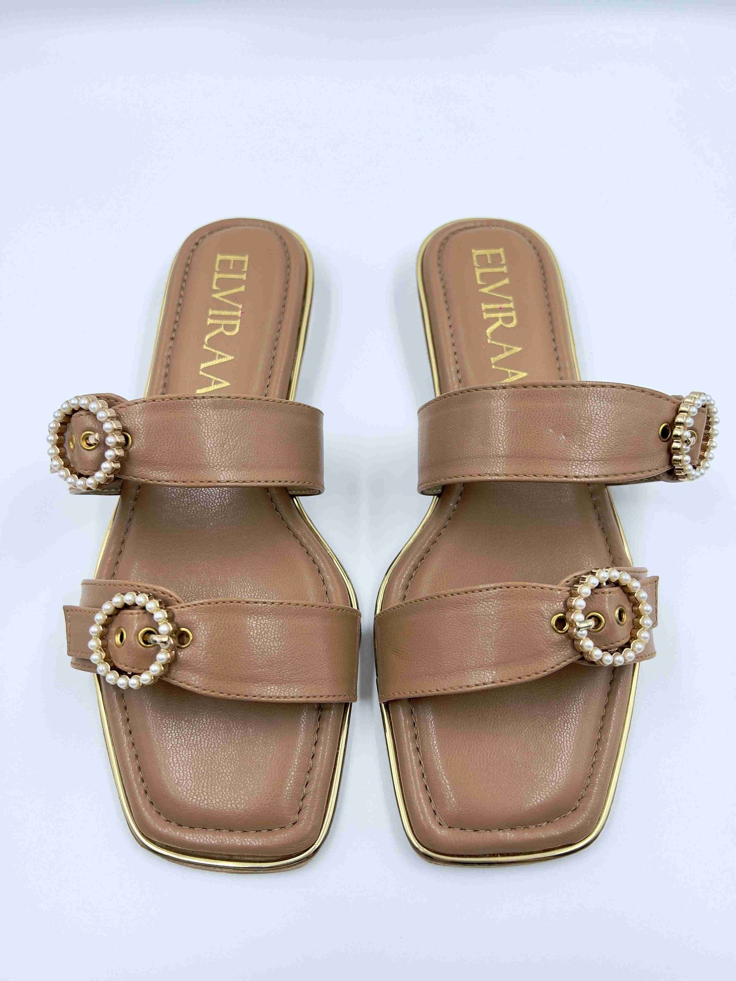 Pearl Buckle Flats
