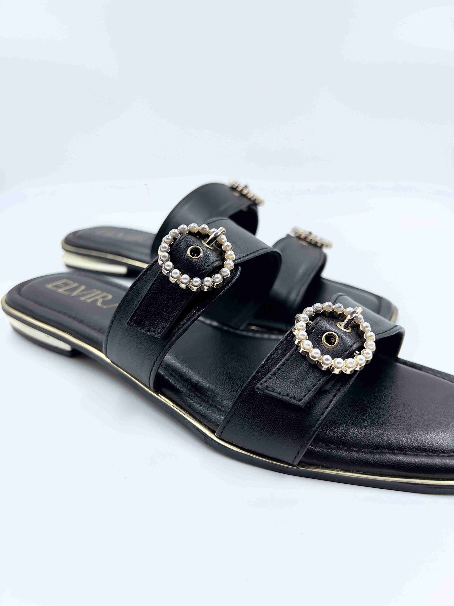 Pearl Buckle Flats