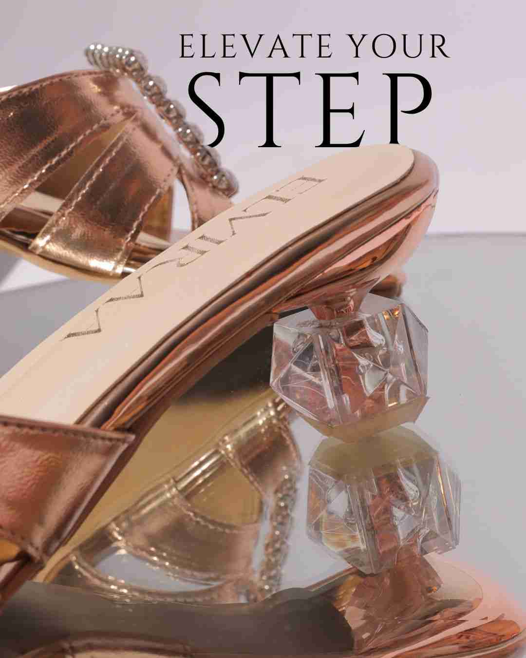 Square Stone Buckle Heels