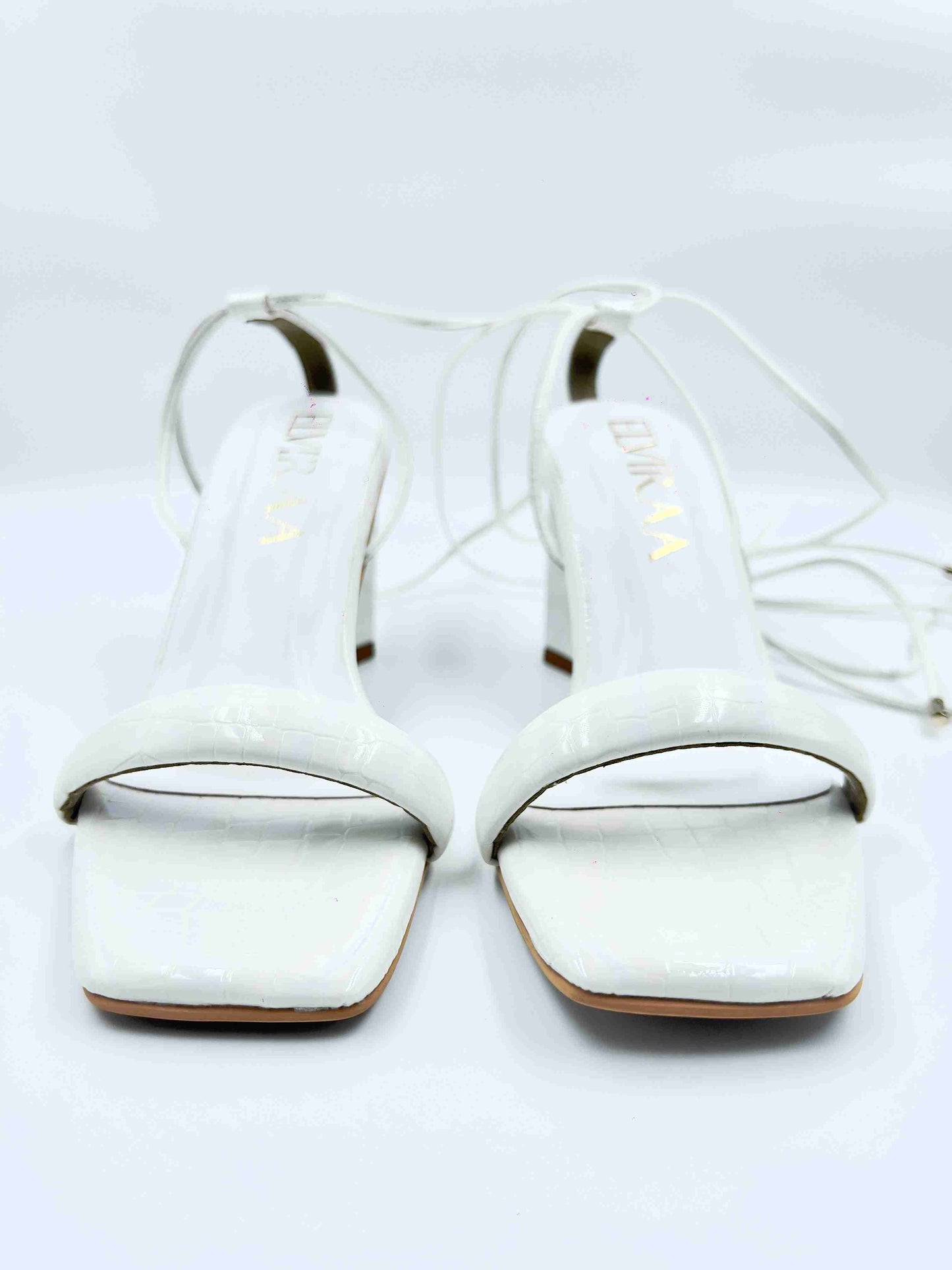 Croco Tie-up Heels