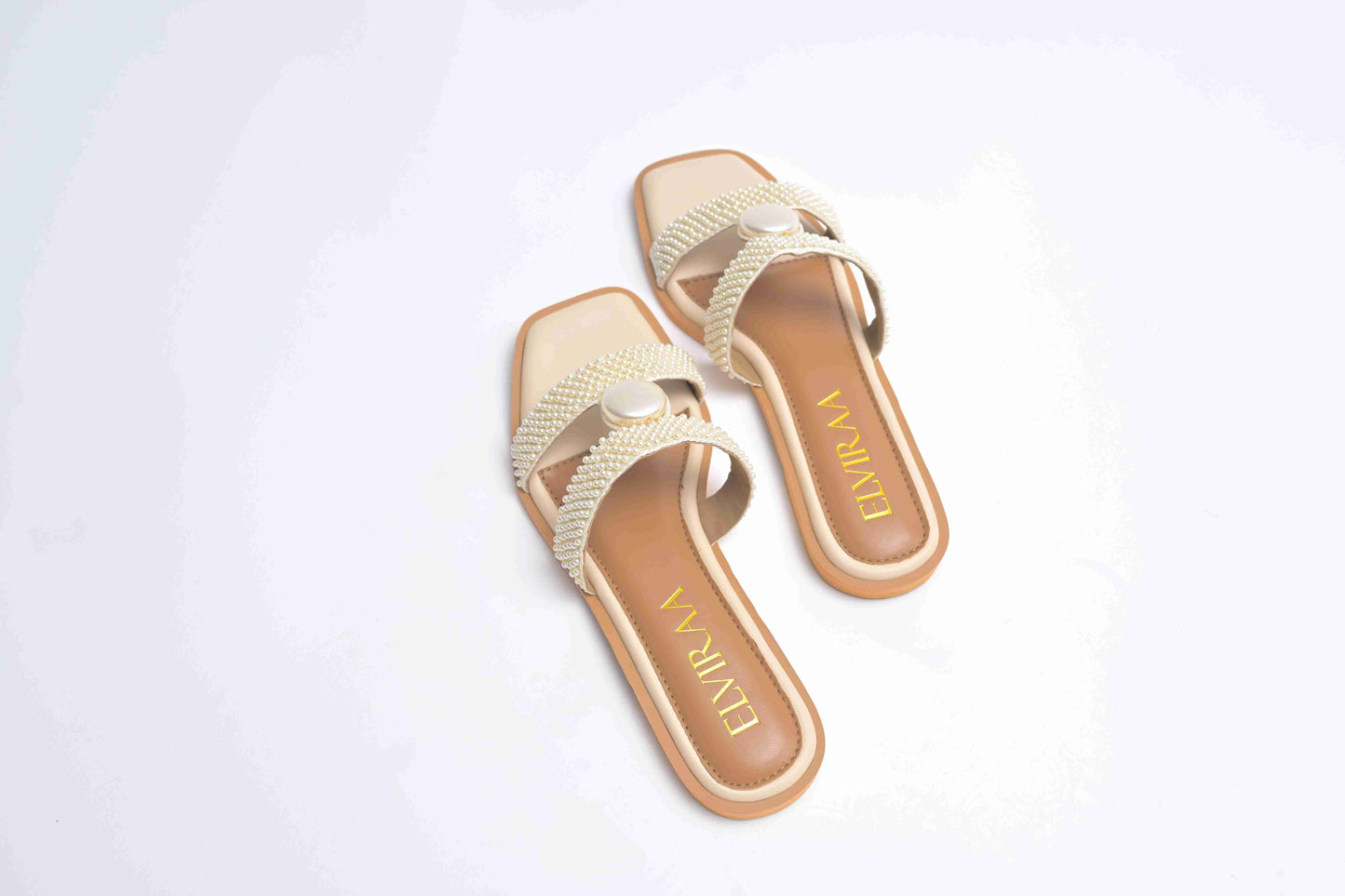 Small Pearl Embroidered Flats