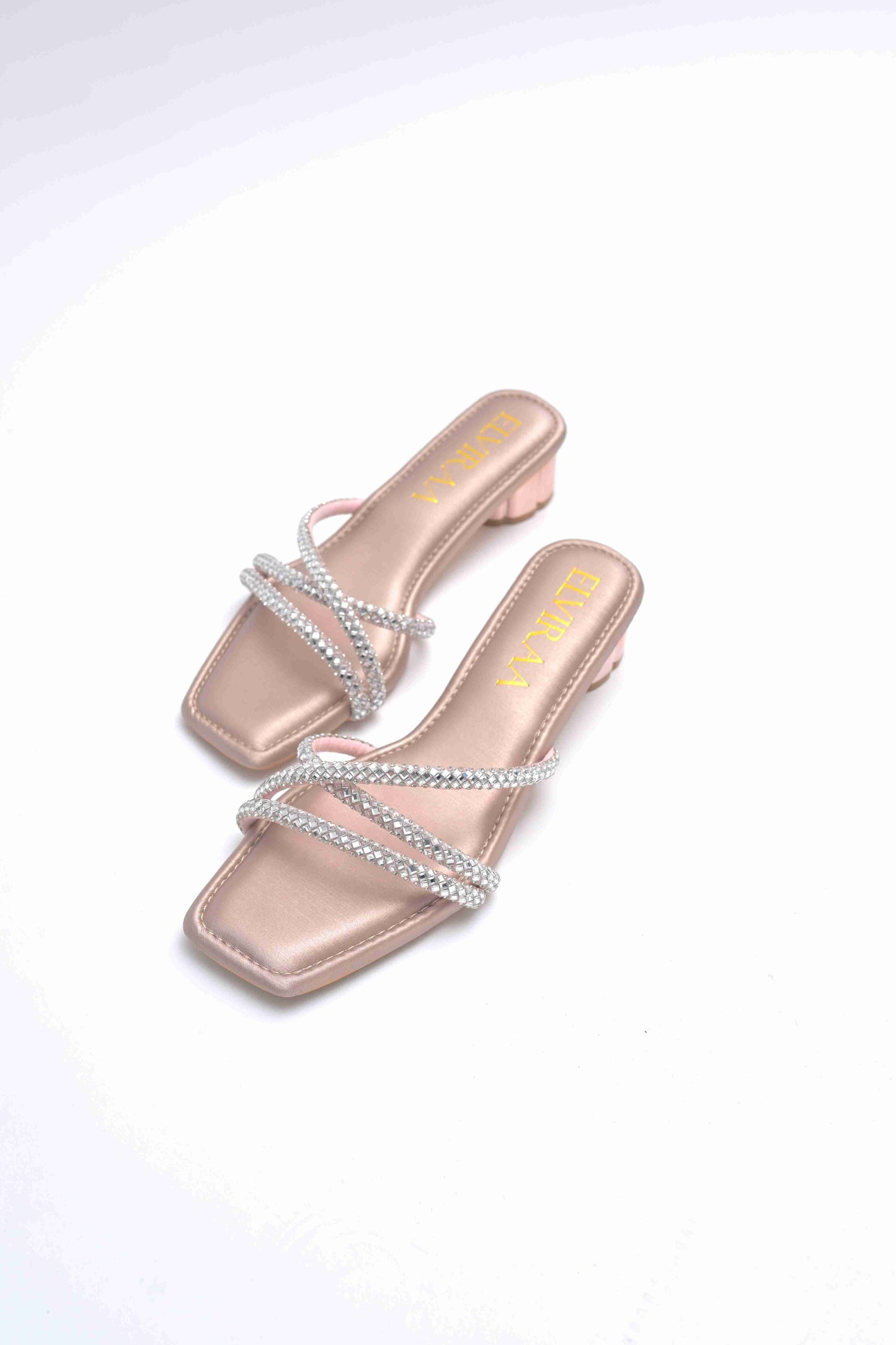 Rhinestone Embellished Strappy Heels