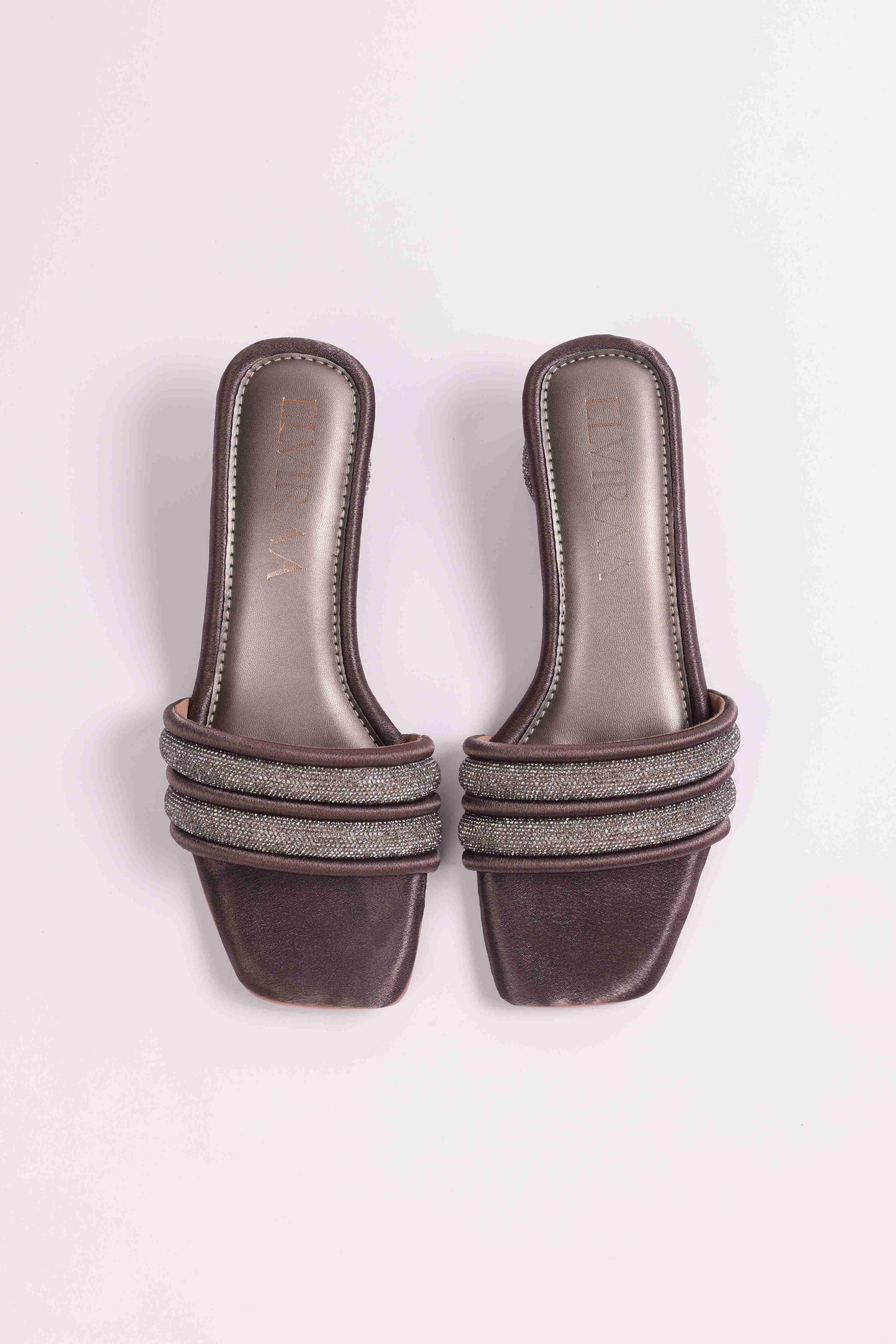 Puffy Diamond Strap Block Heels