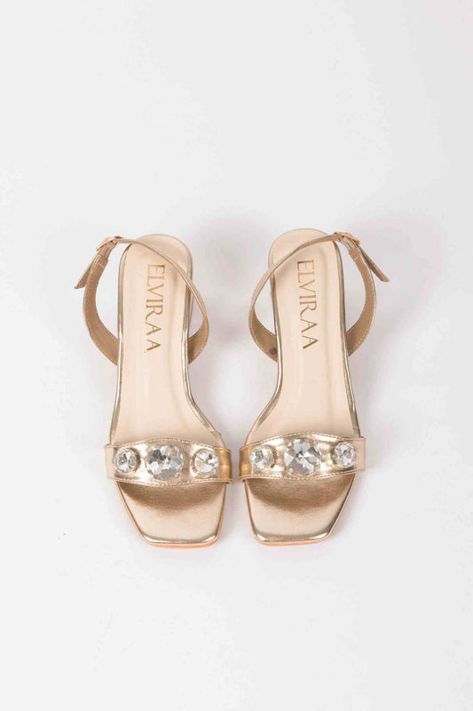 Sling Back Stone Covered Heels