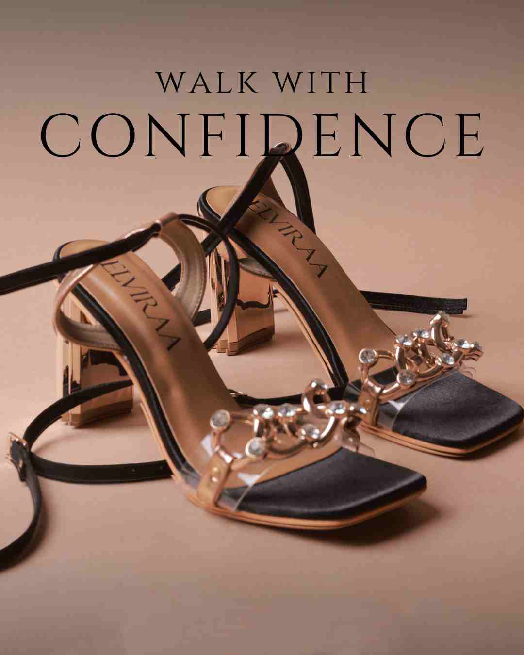 Two Toned Tie-up Heels