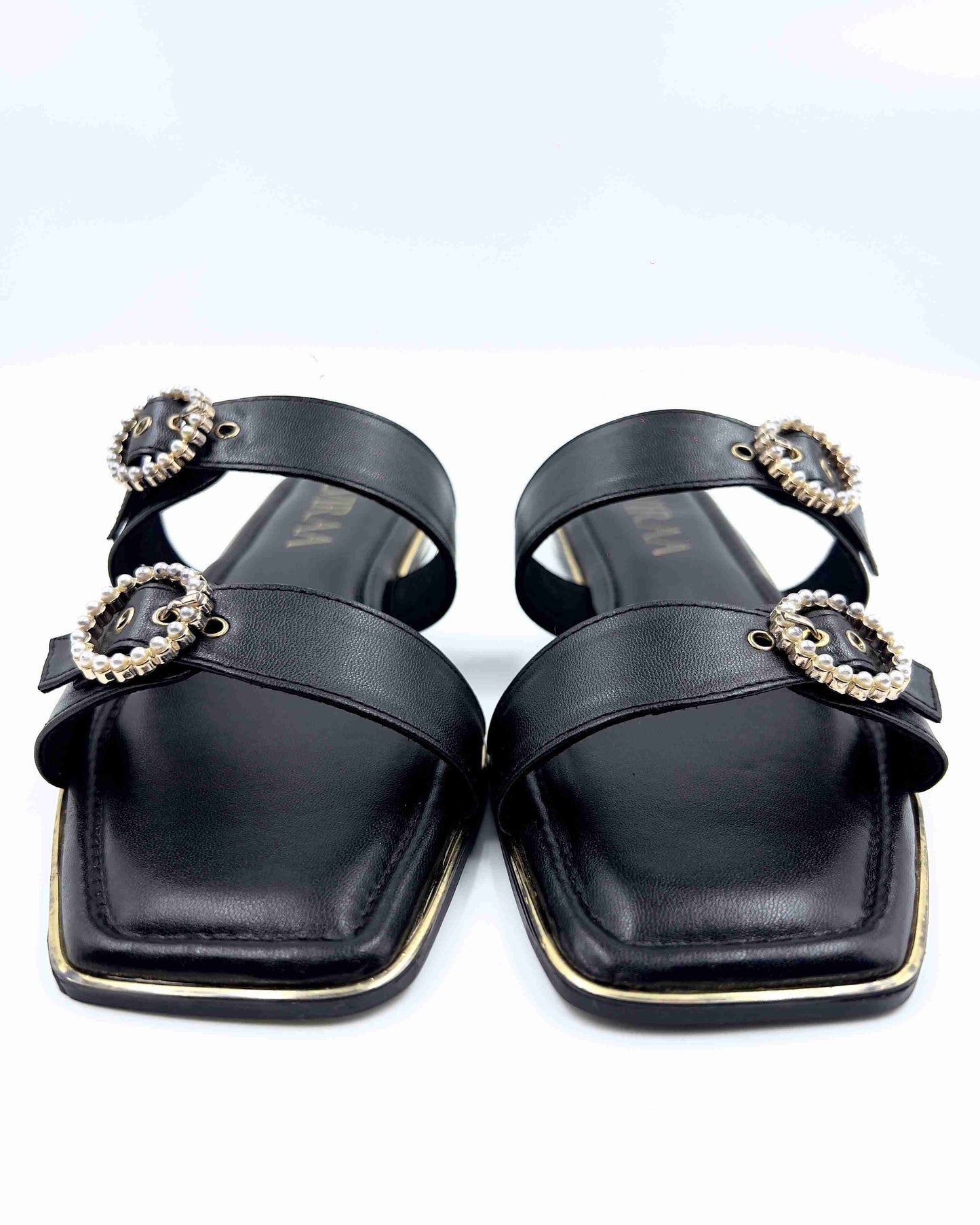 Pearl Buckle Flats