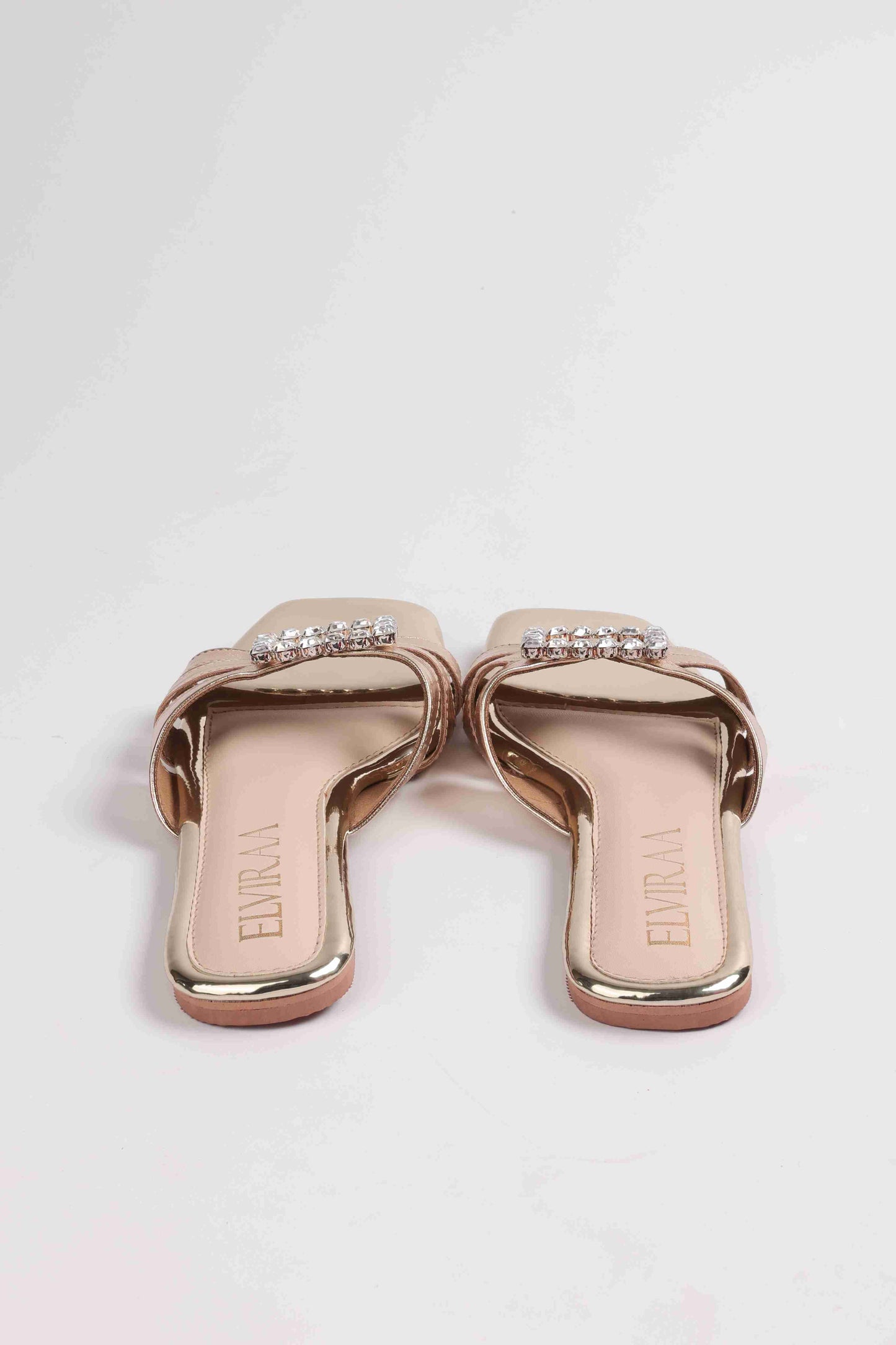 Square Stone Buckle Flats