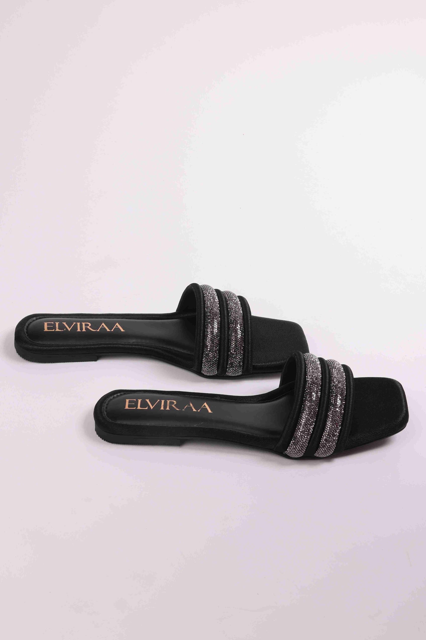 Puffy Diamond Strap Flats