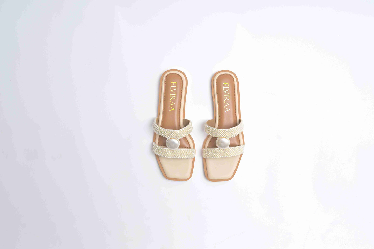Small Pearl Embroidered Flats