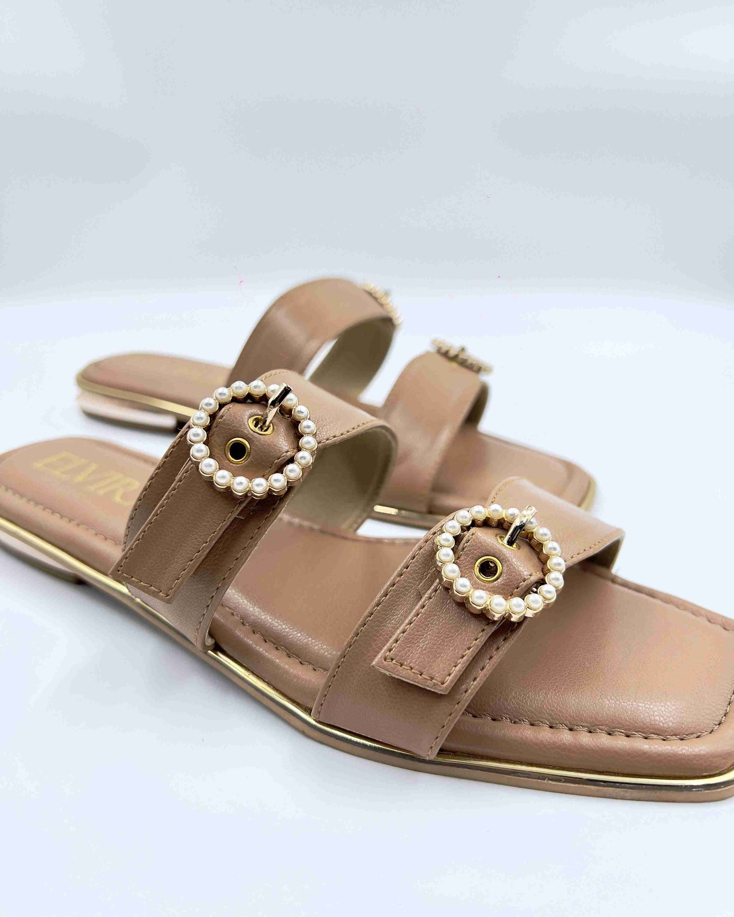 Pearl Buckle Flats