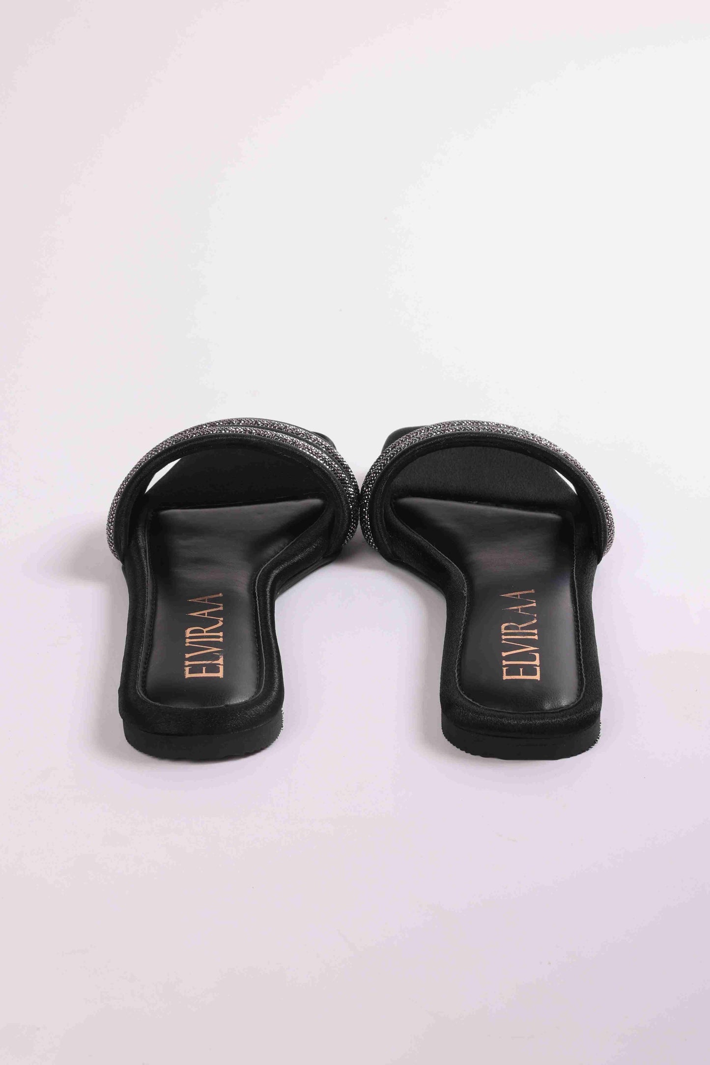 Puffy Diamond Strap Flats