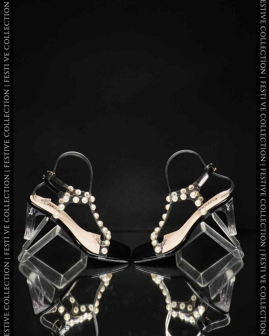 T-strap Pearl Heels