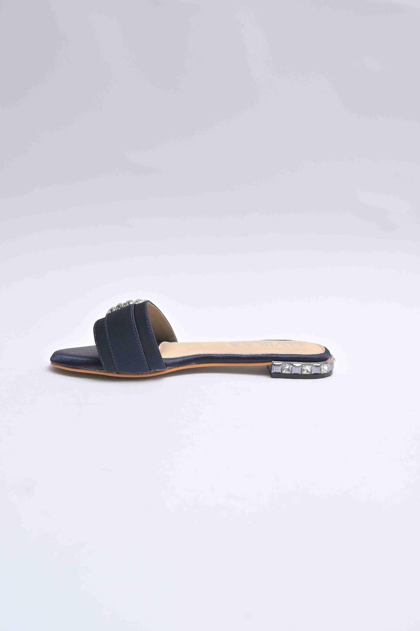 Diamond Buckle Heel Studded Flats