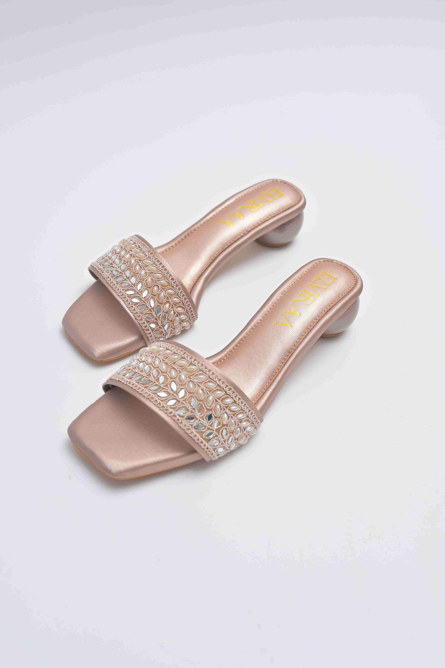 Pearl and Mirror Embriodered Heels
