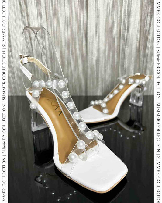 T-strap Pearl Heels