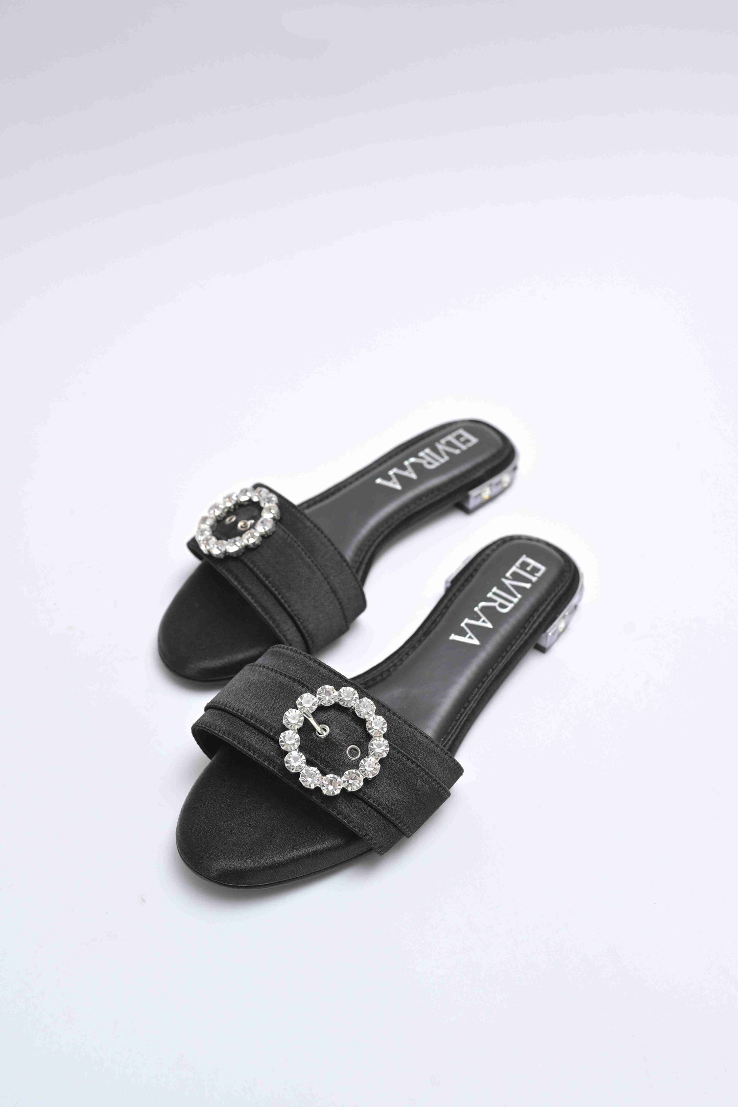 Diamond Buckle Heel Studded Flats