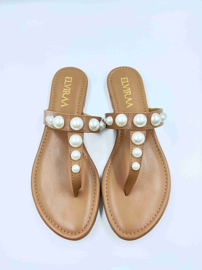 Pearl Thong Flats