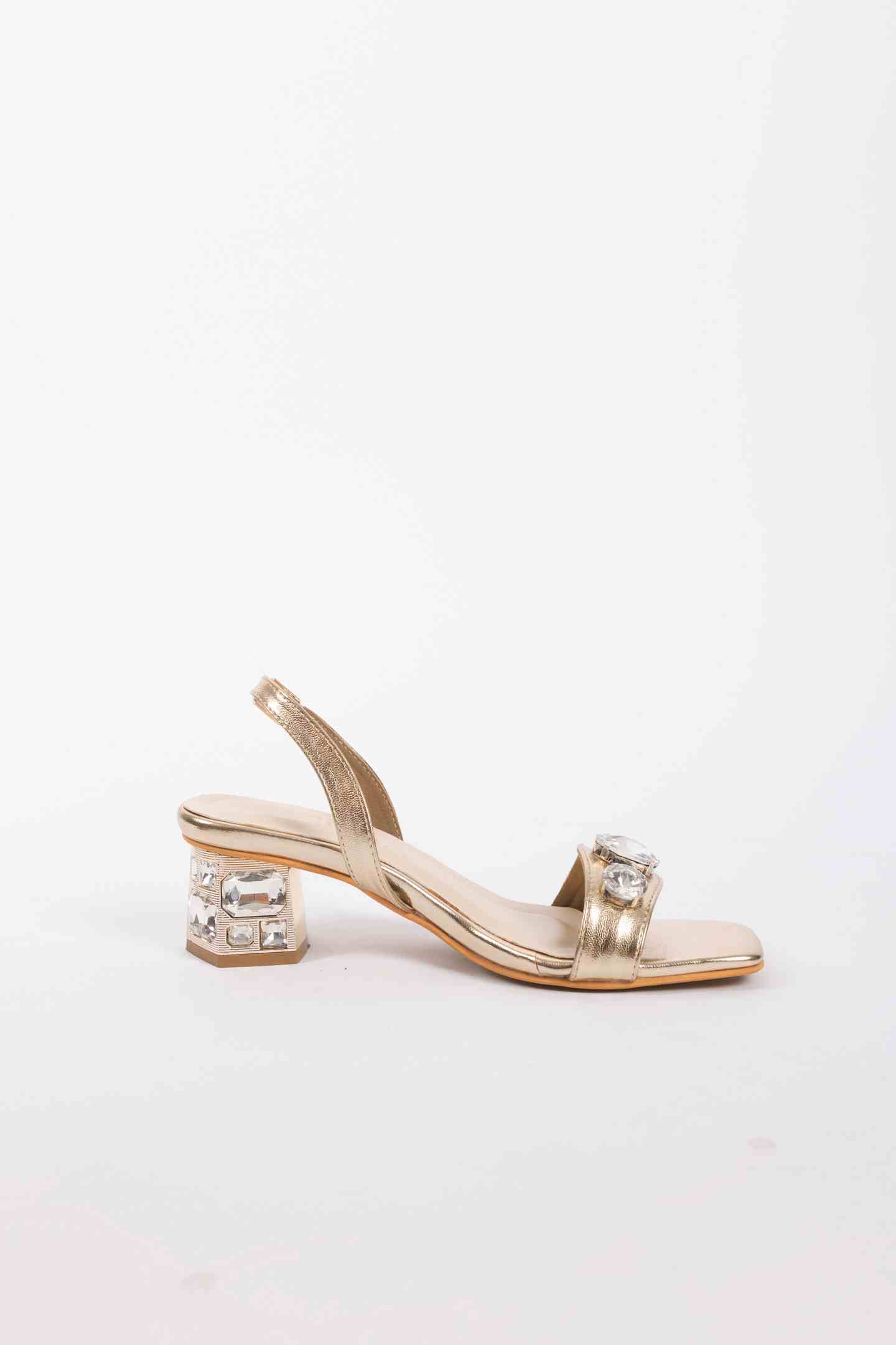 Sling Back Stone Covered Heels
