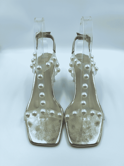 T-strap Pearl Heels