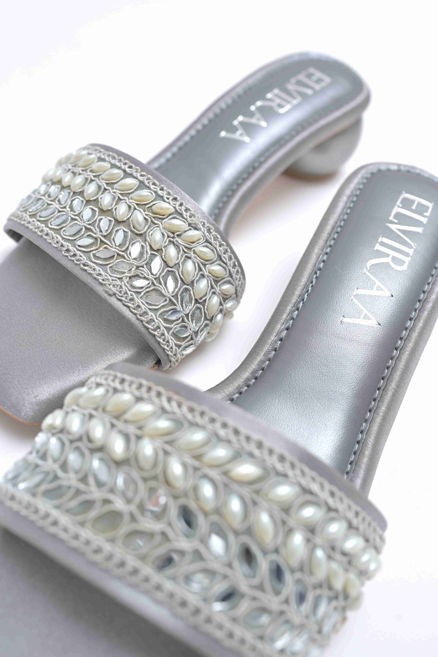 Pearl and Mirror Embriodered Heels