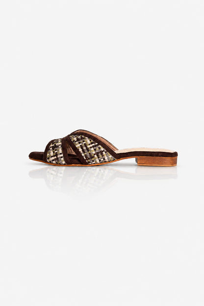 Checked Multicolour Flats