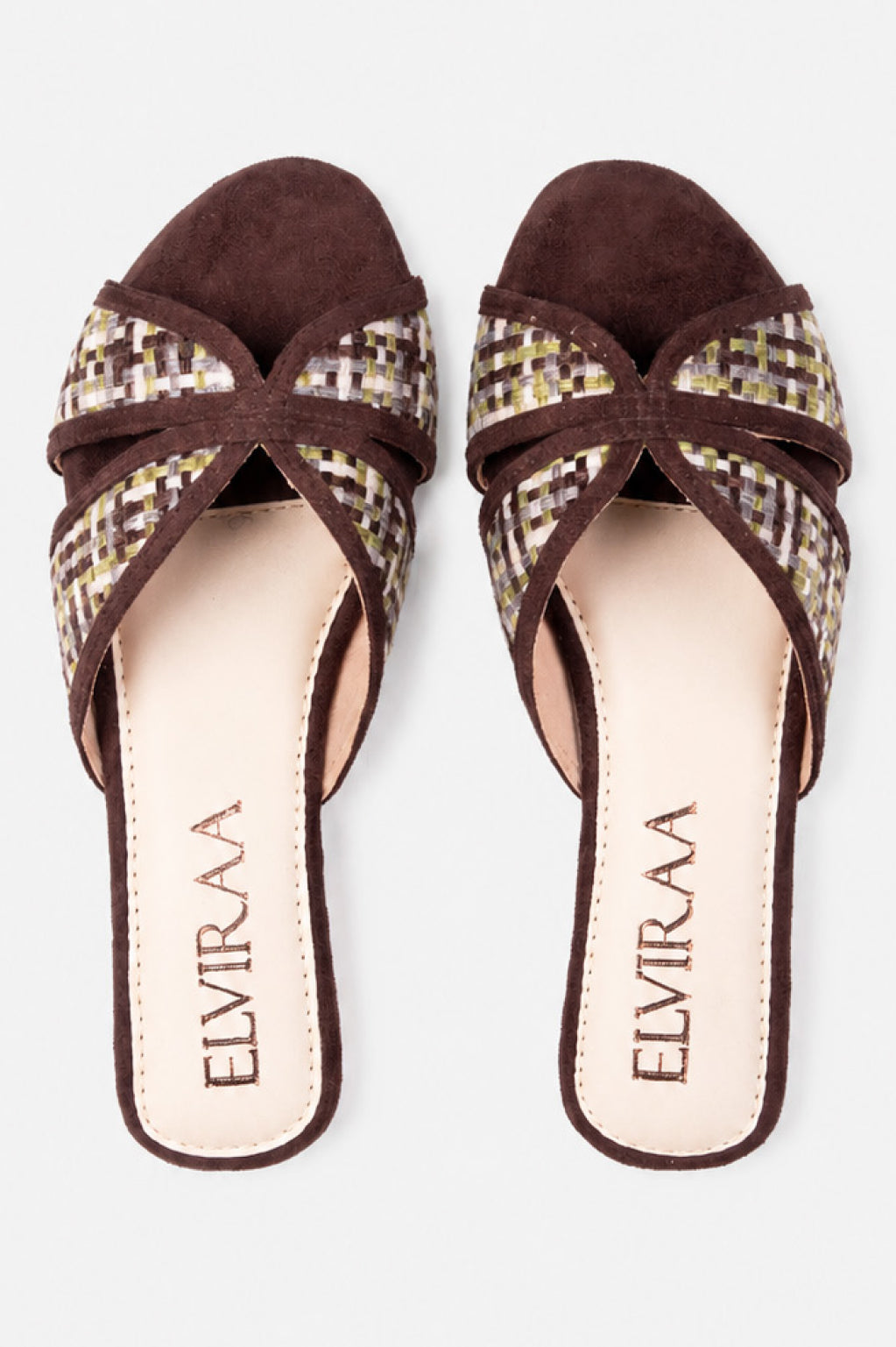 Checked Multicolour Flats