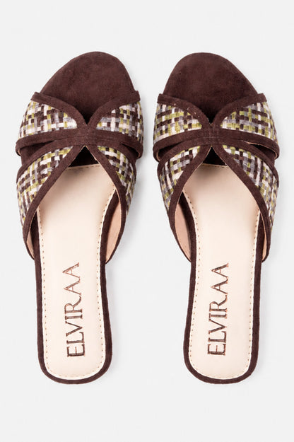 Checked Multicolour Flats