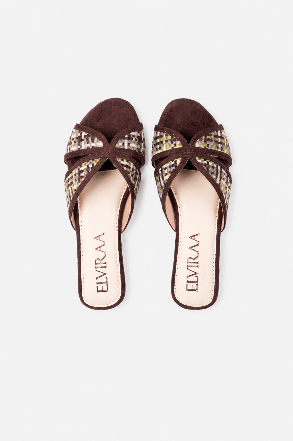 Checked Multicolour Flats