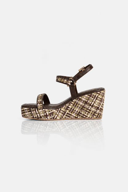 Checked Multicolour Wedges