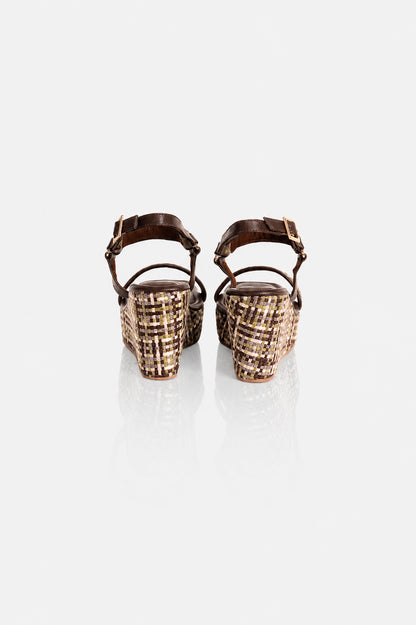 Checked Multicolour Wedges