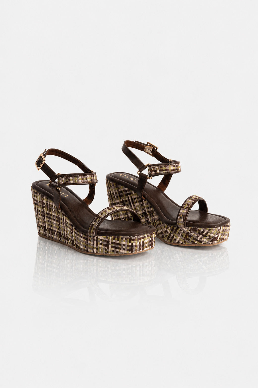 Checked Multicolour Wedges