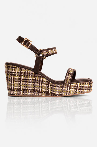 Checked Multicolour Wedges