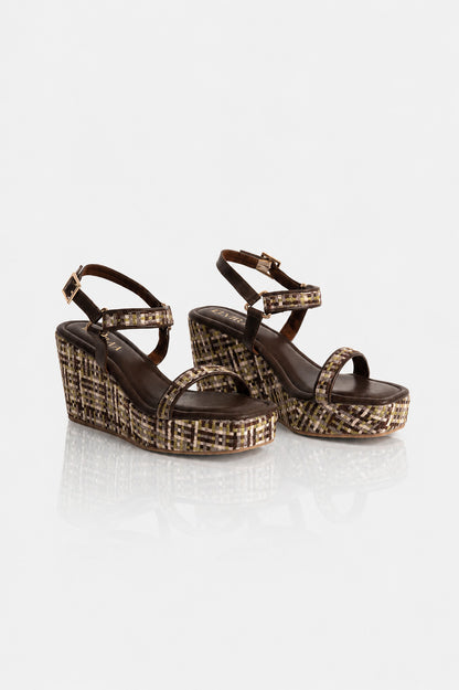 Checked Multicolour Wedges