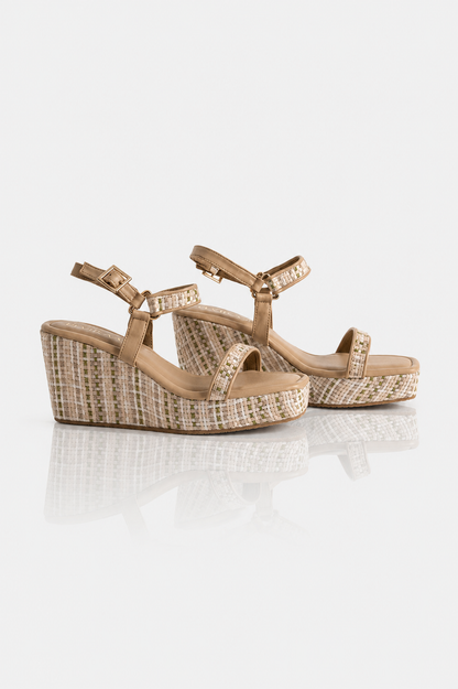 Checked Multicolour Wedges