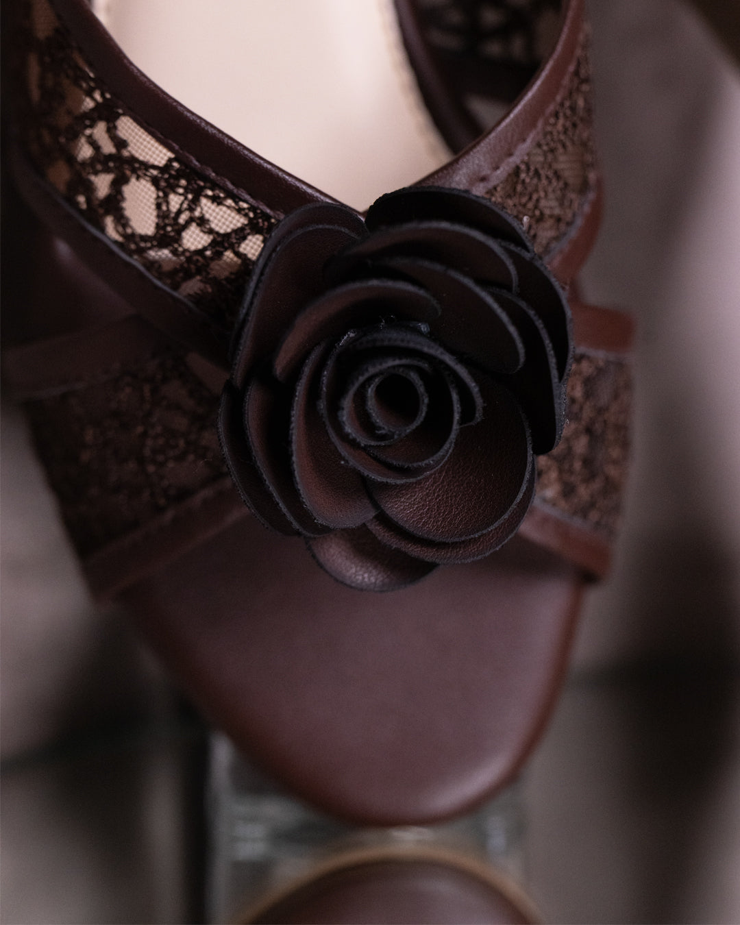 Denim Flower Net Sandals