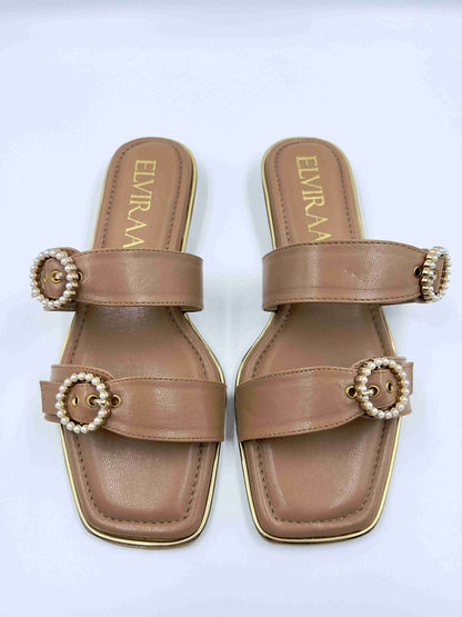 Pearl Buckle Flats