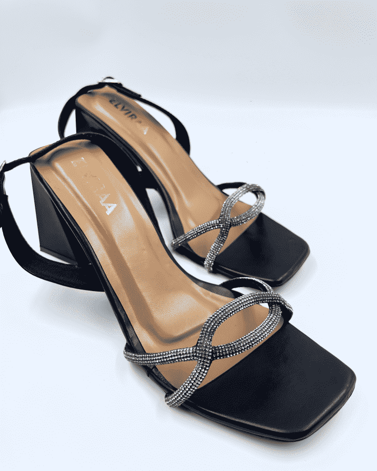 Chain Rhinestone Heels