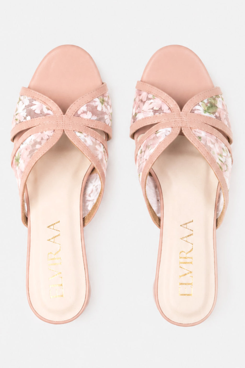 Embroidered Flower Net Sandals