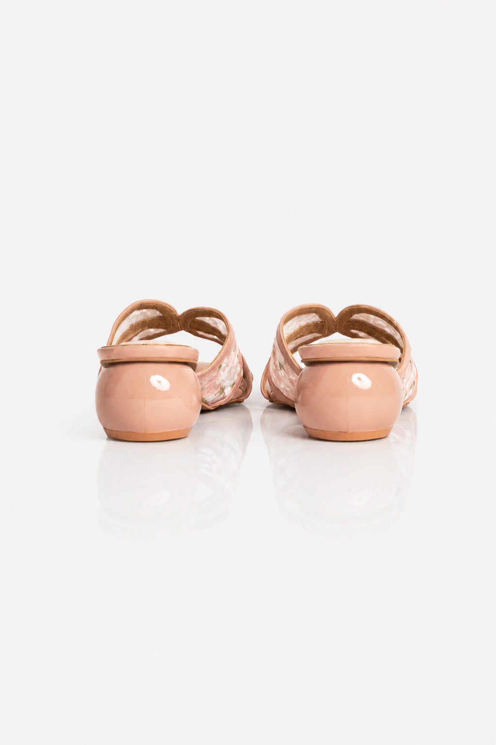 Embroidered Flower Net Sandals