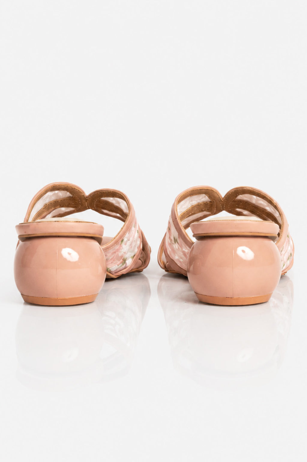 Embroidered Flower Net Sandals