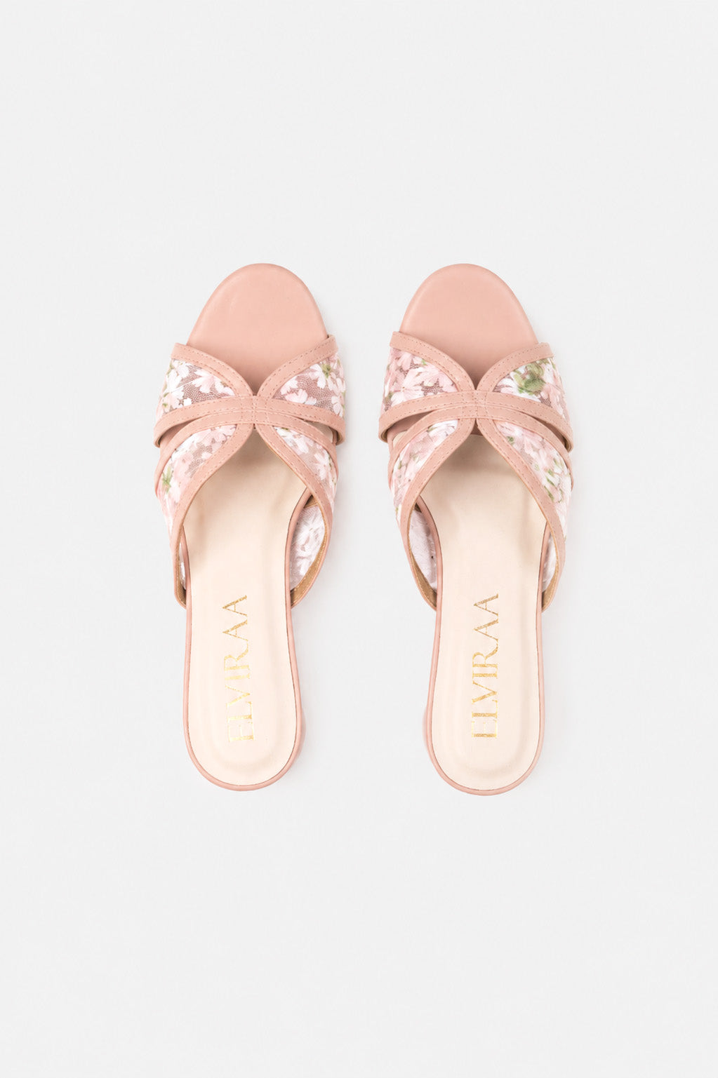 Embroidered Flower Net Sandals