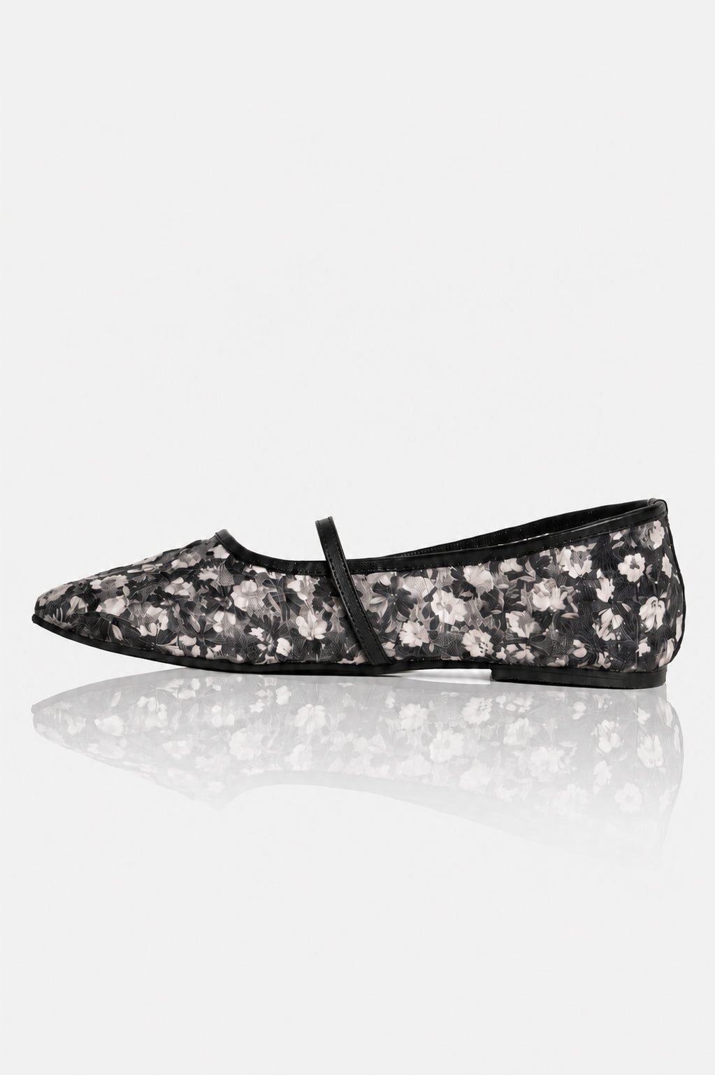 Embroidered Net Mary Janes