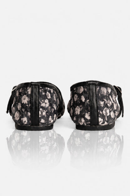 Embroidered Net Mary Janes