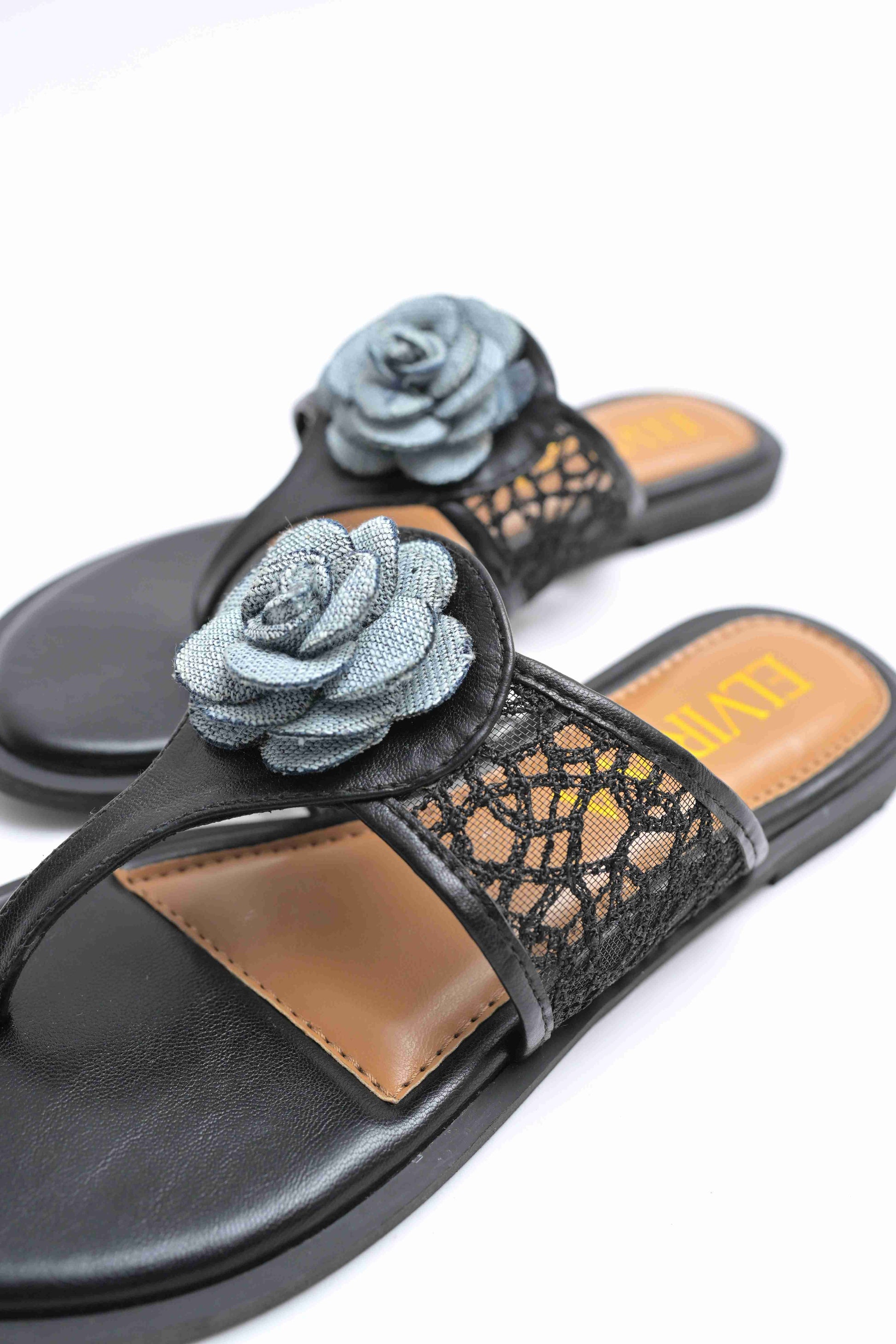 Flower-Net-Flats-Black