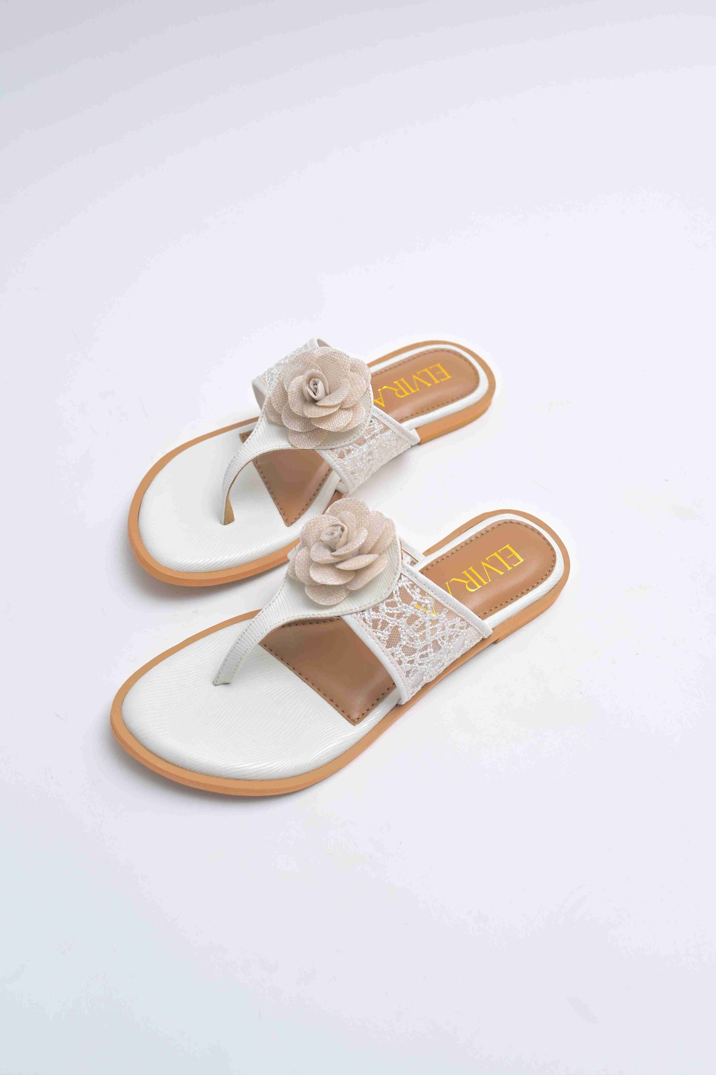Flower-Net-Flats-White
