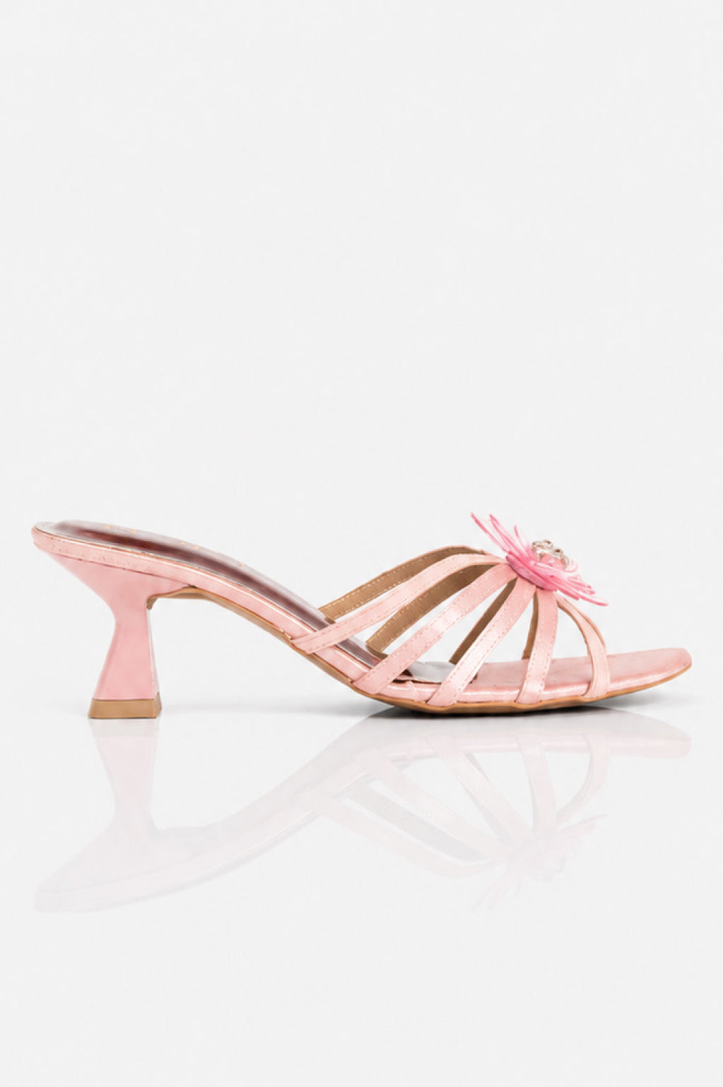 Flower Satin Heels