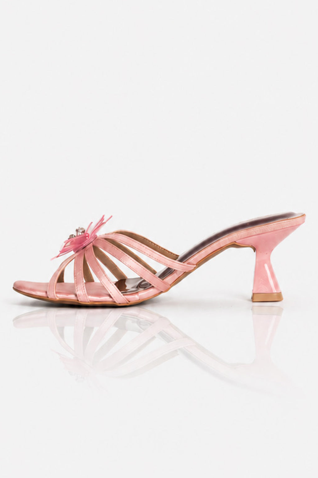 Flower Satin Heels