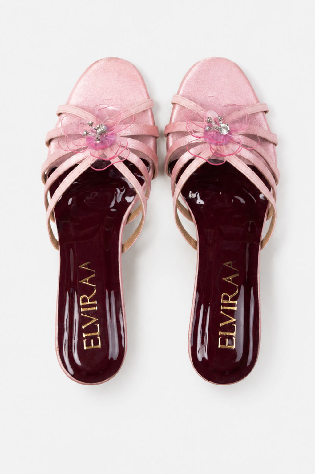 Flower Satin Heels