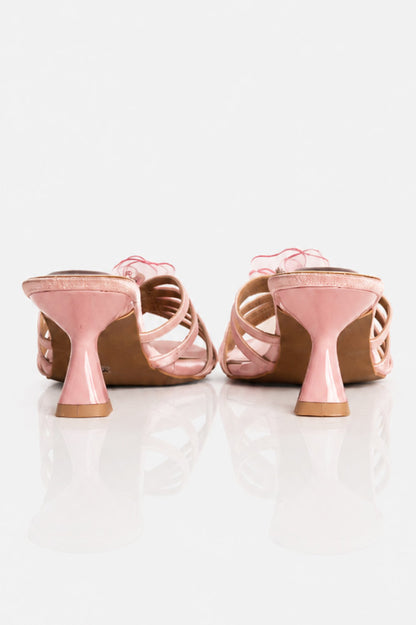 Flower Satin Heels